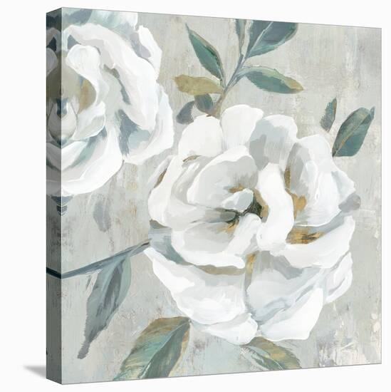 White Floral II-Aria K-Stretched Canvas