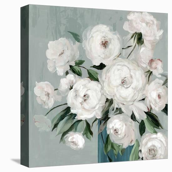 White Flowers Clusters-Asia Jensen-Stretched Canvas