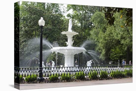 White Fountain in Forsyth Park, Savannah, Georgia, USA-Bill Bachmann-Premier Image Canvas