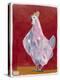 White Hen, Red Background 3-Maria Pietri Lalor-Premier Image Canvas