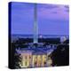 White House at dusk, Washington Monument, Washington DC, USA-null-Premier Image Canvas