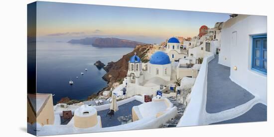 White Houses and Blue Domes of the Churches Dominate the Aegean Sea, Oia, Santorini-Roberto Moiola-Premier Image Canvas