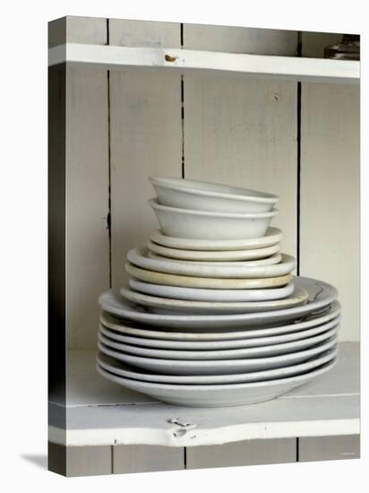 White Plates and Soup Plates (In Piles)-Ellen Silverman-Premier Image Canvas