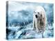 White Polar Bear Hunter On The Ice In Water Drops-yuran-78-Premier Image Canvas