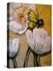 White Poppy with Butterfly-Cherie Roe Dirksen-Premier Image Canvas