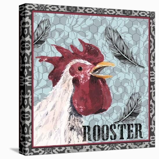 White Rooster I-Jade Reynolds-Stretched Canvas
