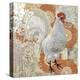 White Rooster-null-Stretched Canvas