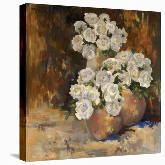 White Rose-Lorrie Lane-Stretched Canvas