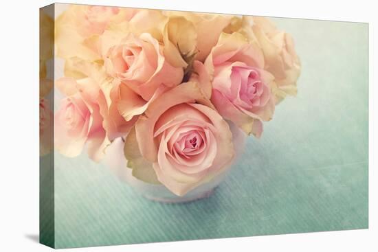 White Roses in a Vase-egal-Premier Image Canvas