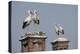 White Stork (Ciconia Ciconia) Breeding Pairs on Chimney Stacks, Spain-Jose Luis Gomez De Francisco-Premier Image Canvas