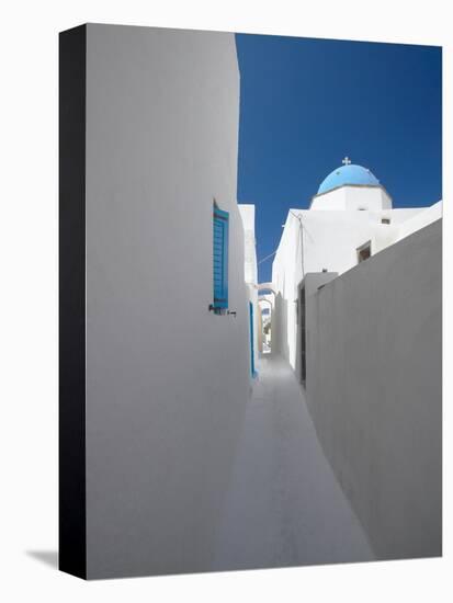 White Street and Church in Santorini (Thira), Cyclades, Greek Islands, Greece, Europe-Sakis Papadopoulos-Premier Image Canvas
