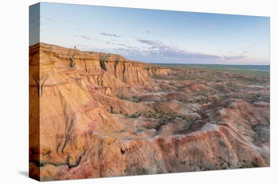 White Stupa in the morning light, Ulziit, Middle Gobi province, Mongolia, Central Asia, Asia-Francesco Vaninetti-Premier Image Canvas