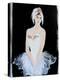 White Swan Ballerina with Crown 2015-Susan Adams-Premier Image Canvas