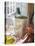 White Wine Bottle in Ice Bucket, Wine Glasses, Lobster, Lemon-null-Premier Image Canvas