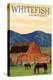 Whitefish, Montana - Red Barn and Horses-Lantern Press-Stretched Canvas