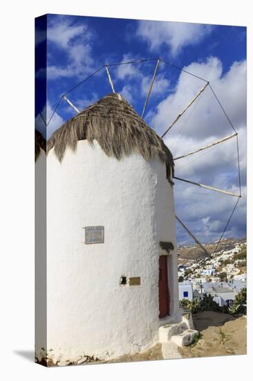 Whitewashed windmill and houses, Mykonos Town (Chora), Mykonos, Cyclades, Greek Islands, Greece, Eu-Eleanor Scriven-Premier Image Canvas