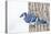 Wichita County, Texas. Blue Jay, Cyanocitta Cristata, Feeding in Snow-Larry Ditto-Premier Image Canvas