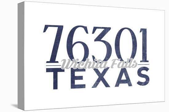 Wichita Falls, Texas - 76301 Zip Code (Blue)-Lantern Press-Stretched Canvas