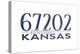 Wichita, Kansas - 67202 Zip Code (Blue)-Lantern Press-Stretched Canvas