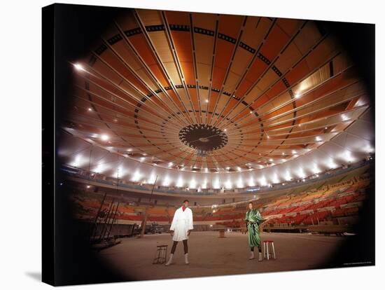 Wide Angle Shot of Interior of New Madison Square Garden with Boxers Buster Mathis and Joe Frazier-Ralph Morse-Premier Image Canvas