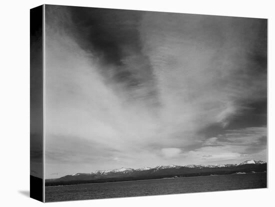 Wider Strip Of Mountains "Yellowstone Lake Yellowstone NP" Wyoming. 1933-1942-Ansel Adams-Stretched Canvas