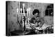 Wife of Senator Jackie Kennedy Reading Book to Her Daughter Caroline In Family's summer home-Alfred Eisenstaedt-Premier Image Canvas