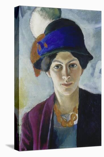 Wife of the Artist with Hat, 1909-August Macke-Premier Image Canvas