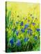 Wild blue bells flowers-Pol Ledent-Stretched Canvas