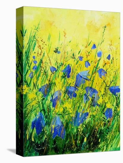 Wild blue bells flowers-Pol Ledent-Stretched Canvas