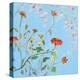 Wild Flowers on Cerulean IV-Sandra Iafrate-Stretched Canvas