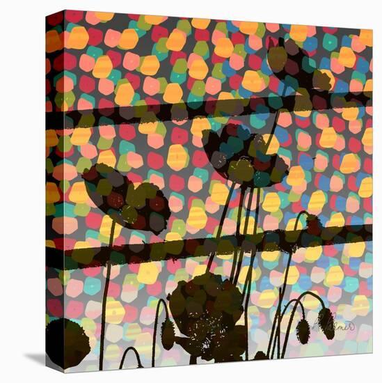 Wild Poppy Silhouette-Ruth Palmer-Stretched Canvas