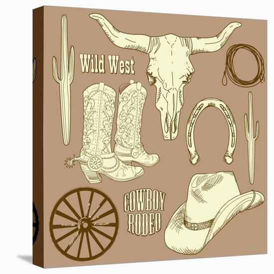 Wild West Western Set-Alisa Foytik-Stretched Canvas