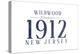 Wildwood, New Jersey - Established Date (Blue)-Lantern Press-Stretched Canvas