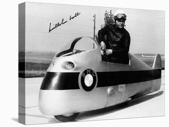 Wilhelm Noll on a 500cc Bmw Motorcycle, 1955-null-Premier Image Canvas