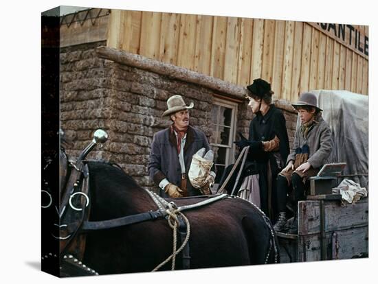 Will Penny by Tom Gries with Charlton Heston and Joan Hackett, 1967 (photo)-null-Stretched Canvas