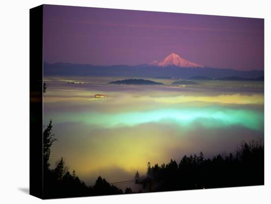 Willamette River Valley in a Fog Cover, Portland, Oregon, USA-Janis Miglavs-Premier Image Canvas
