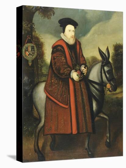 William Cecil, 1st Baron Burghley (1520-1598), Riding a Grey Mule, English School-null-Premier Image Canvas