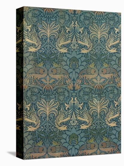 William Morris Peacock and Dragon Textile Design, C.1880-William Morris-Premier Image Canvas