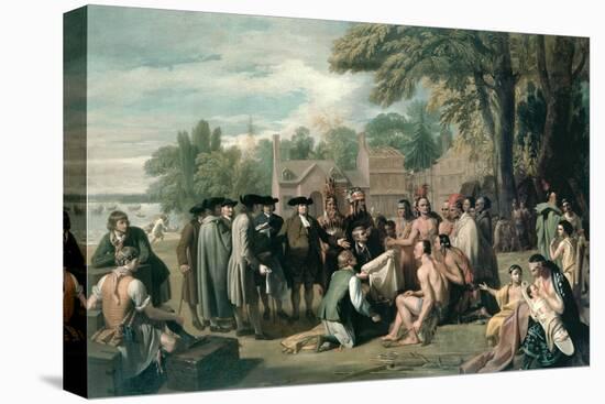 William Penn's Treaty with the Indians in November 1683, Painted 1771-72-Benjamin West-Premier Image Canvas