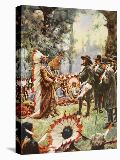 William Penn's Treaty with the Indians-Arthur C. Michael-Premier Image Canvas