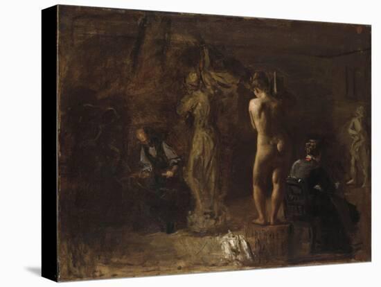 William Rush Carving His Allegorical Figure of the Schuylkill River, 1876-Thomas Cowperthwait Eakins-Premier Image Canvas