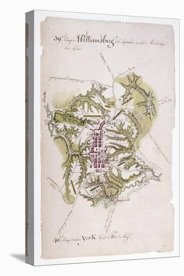 Williamsburg: Map, 1781-Louis Alexandre Bertheir-Premier Image Canvas