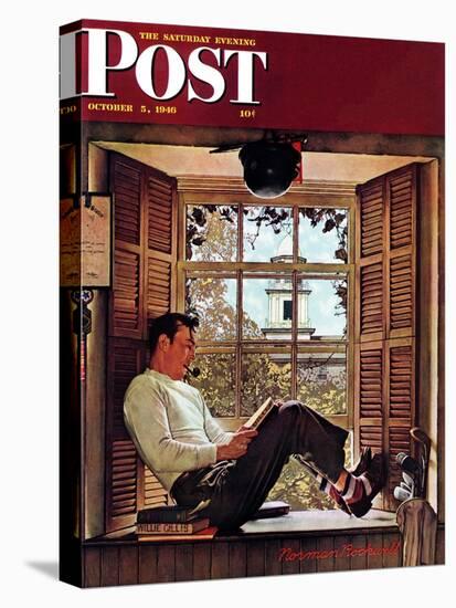 "Willie Gillis in College" Saturday Evening Post Cover, October 5,1946-Norman Rockwell-Premier Image Canvas