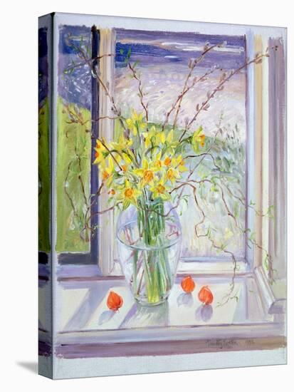 Willow Branches with Narcissus, 1990-Timothy Easton-Premier Image Canvas