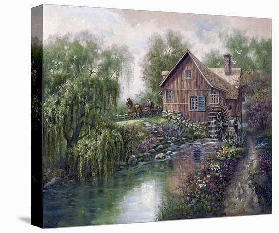 Willow Creek Mill-Carl Valente-Stretched Canvas