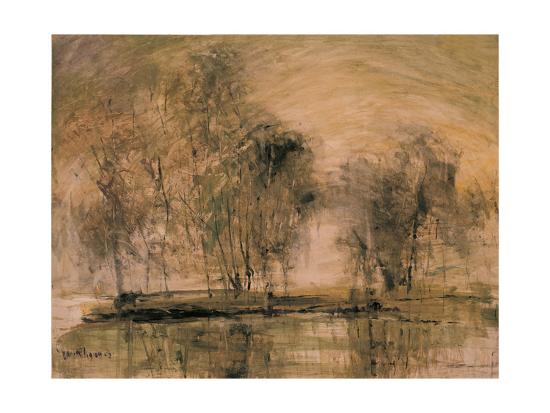 Willows in Morning Wind-Wanqi Zhang-Stretched Canvas