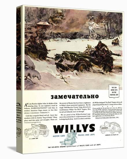 Willys Jeep Zamechatelno Ad'42-null-Stretched Canvas