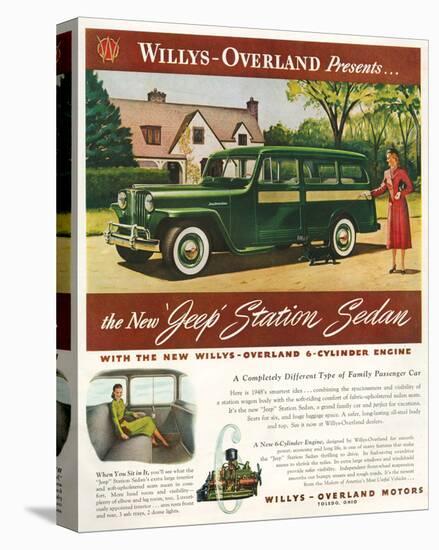 Willys - New Jeep Station Sedan-null-Stretched Canvas