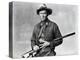 Winchester 73 by AnthonyMann with James Stewart, 1950 (b/w photo)-null-Stretched Canvas