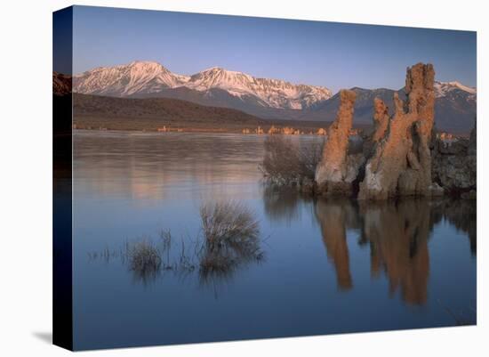 Wind and rain eroded tufa formations along shore of Mono Lake, California-Tim Fitzharris-Stretched Canvas